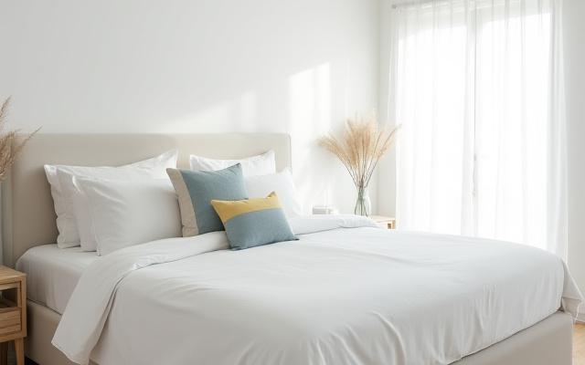 Perfectly staged, spotless Airbnb bedroom ready for guests in Erith